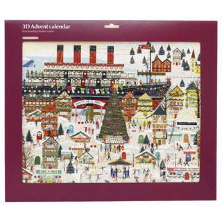 Christmas at the Port Large 3D Advent Calendar, Freestanding Village 24 Door