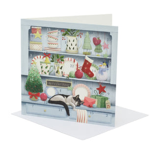 Christmas Dresser Advent Calendar Greetings Card | Christmas Advent Calendar