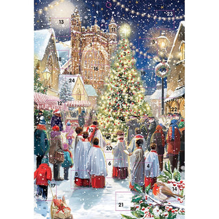 Christmas Eve Advent Calendar, 33.5cm Christmas Choir Design