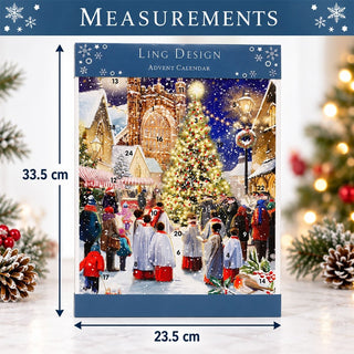 Christmas Eve Advent Calendar, 33.5cm Christmas Choir Design