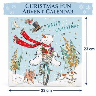 Christmas Fun Advent Calendar, 23cm Snowman Picture Calendar with Envelope
