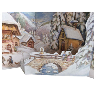 Christmas in the Alps 3D Panoramic Advent Calendar, Snowy Village Scene