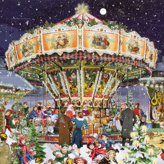 Christmas Market Advent Calendar | Traditional Advent Calendar - 42x29.5cm