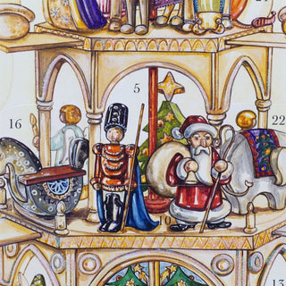 Christmas Pyramid Advent Calendar | Nutcrackers, Santa & Woodland Scenes 56x38cm