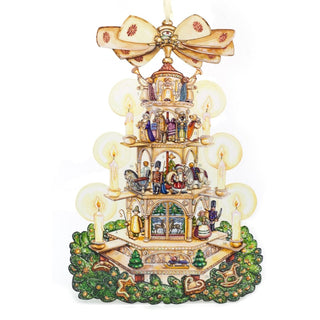 Christmas Pyramid Advent Calendar | Nutcrackers, Santa & Woodland Scenes 56x38cm