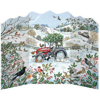 Christmas Tractor Large 3D Advent Calendar, 45.5cm 24 Door Countdown
