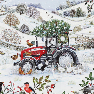 Christmas Tractor Large 3D Advent Calendar, 45.5cm 24 Door Countdown