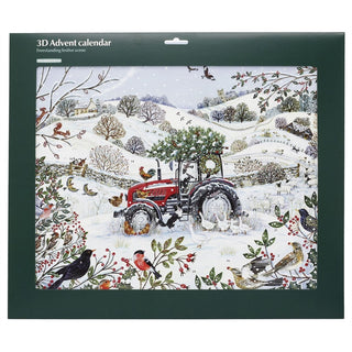 Christmas Tractor Large 3D Advent Calendar, 45.5cm 24 Door Countdown
