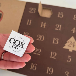 Cox & Co. 60% Single - Origin Dark Chocolate Christmas Advent Calendar for Adults
