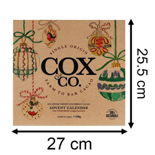 Cox & Co. 60% Single - Origin Dark Chocolate Christmas Advent Calendar for Adults
