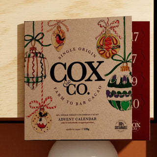 Cox & Co. 60% Single - Origin Dark Chocolate Christmas Advent Calendar for Adults