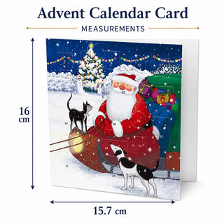 Father Christmas Advent Calendar Greeting Card, Raymond Briggs Santa Design