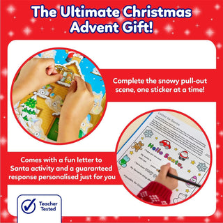 Christmas Advent Colouring and Activity Book, A4 with Stickers & Puzzles