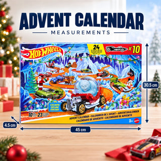 Hot Wheels Mini Cars & Accessories Toy Advent Calendar 2026, 10 Cars Playset