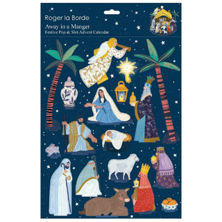 Away In A Manger 3D Pop & Slot Freestanding Nativity Christmas Advent Calendar