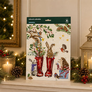 Christmas Wellies Traditional Picture Advent Calendar, 24 Door Calendar, 32.5cm