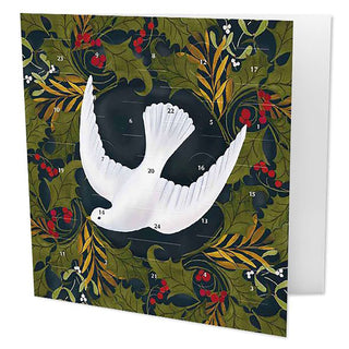 Dove of Peace Christmas Advent Greetings Card, 24 Door Advent Calendar Card
