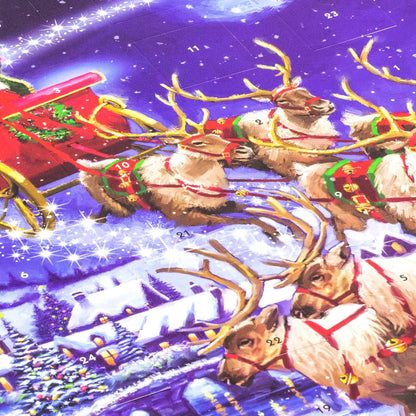 Traditional Christmas Advent Calendar Santa Sleigh | Picture Advent Calendar