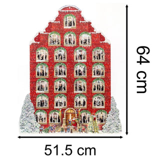 Deluxe Red Christmas House with 24 Pop - Up Scenes Extra Large 3D Advent Calendar