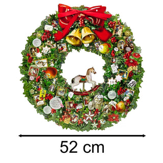Deluxe Traditional Card Advent Calendar Large - Christmas Wreath