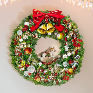Deluxe Traditional Card Advent Calendar Large - Christmas Wreath