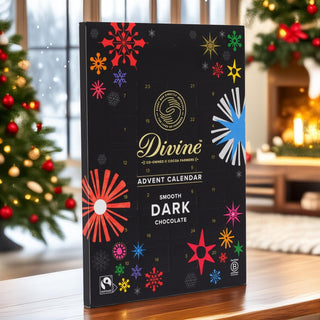 Divine Fairtrade 70% Cocoa Dark Chocolate Adult Christmas Advent Calendar 85g