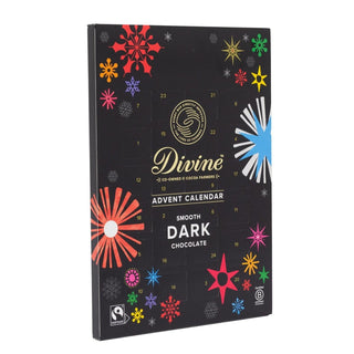 Divine Fairtrade 70% Cocoa Dark Chocolate Adult Christmas Advent Calendar 85g
