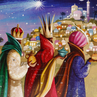 Nativity Three Kings Religious Christmas Advent Calendar, 24 Doors, 21.3 cm