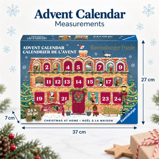 Ravensburger Puzzle Advent Calendar Christmas at Home, 24 Mini Puzzles