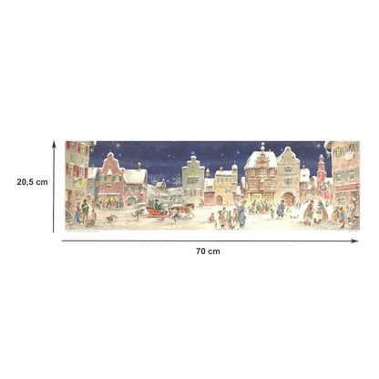 Winter on the Market Place | Freestanding Traditional Christmas Advent Calendar