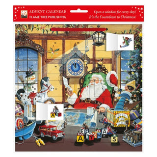 Letter to Santa Christmas Advent Calendar with Stickers, 24 Door Santa Workshop