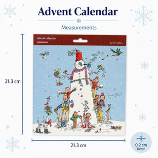 Quentin Blake Snowman Christmas Picture Advent Calendar, 21.3cm 24 Door