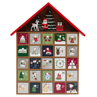 Red House Christmas Advent Calendar | Wooden Fill Your Own Advent Calendar