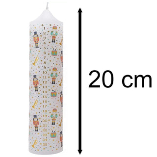 Set of 2 The Nutcracker Christmas Advent Candles | Christmas Pillar Candles