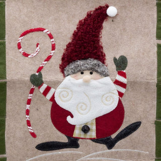 Fabric Santa Christmas Advent Calendar | 24 - Pocket Hanging Calendar for Kids