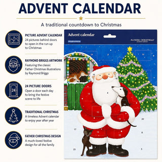 Father Christmas Traditional Picture Advent Calendar, Raymond Briggs 24 Doors