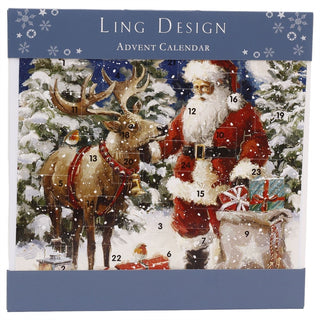 Getting Ready for Christmas Advent Calendar, 23cm Father Christmas Design