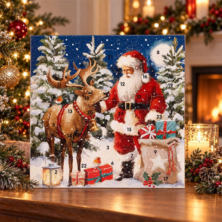 Getting Ready for Christmas Advent Calendar, 23cm Father Christmas Design