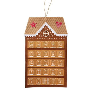 Gingerbread Fabric Fill Your Own Christmas Advent Calendar, Hanging 68cm