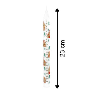 Gingerbread House Advent Candle | Numbered Christmas Countdown Candle 23cm