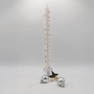 Gold Star Advent Dinner Candle | Numbered Christmas Calendar Candle - 29cm