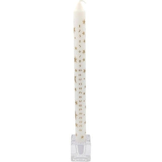 Gold Star Advent Dinner Candle | Numbered Christmas Calendar Candle - 29cm