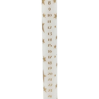 Gold Star Advent Dinner Candle | Numbered Christmas Calendar Candle - 29cm