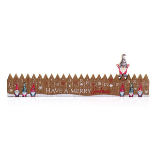 Gonkmas Wooden Advent Calendar | Countdown to Christmas Calendar Block - 48cm