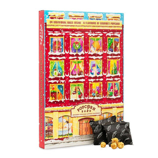 Gourmet Popcorn Christmas Advent Calendar, 24 Bags 12 Flavours Vegetarian
