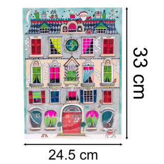 Grand Townhouse Christmas Advent Calendar | Traditional Picture Calendar - 33cm
