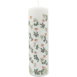 Holly and the Ivy Advent Pillar Candle | Christmas Advent Calendar Candle - 20cm