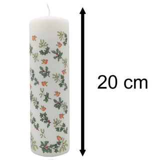Holly and the Ivy Advent Pillar Candle | Christmas Advent Calendar Candle - 20cm