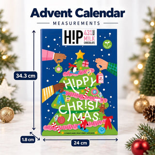 H!P Vegan Oat Milk Chocolate Christmas Advent Calendar, Two Flavours