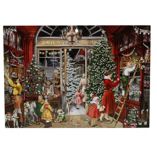 Illustrated Christmas Shop Advent Calendar A4, Traditional Picture Calendar